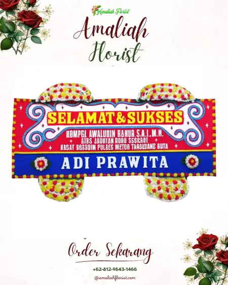 Papan Bunga Ucapan Selamat Penawar Aji