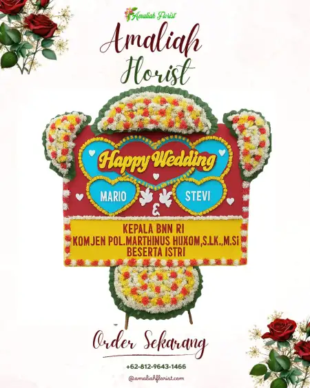 Papan Bunga Pernikahan Penawar Aji